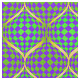 Taffi Op Art Paarse groen en geel Stof