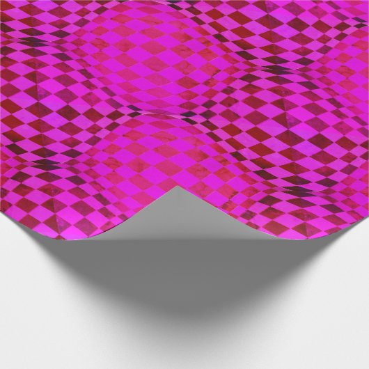 Taffi Tuck Op Art Fuschia Cadeaupapier (Hoek)