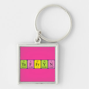 Taffryn periodieke lijstnaam keyring sleutelhanger
