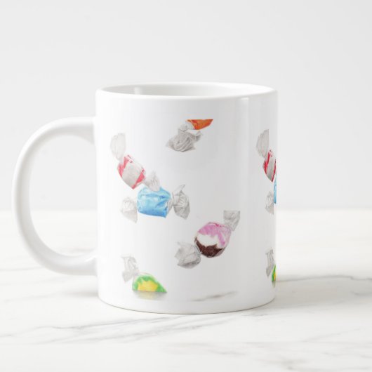 TAFFY RAIN Grote Witte Mok (Links)