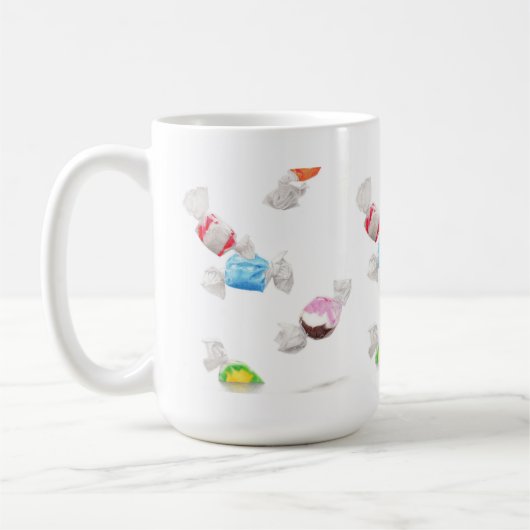 TAFFY RAIN Hoge Witte Mok (Links)