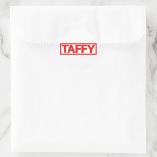 Taffy Stamp Ronde Sticker (Tas)