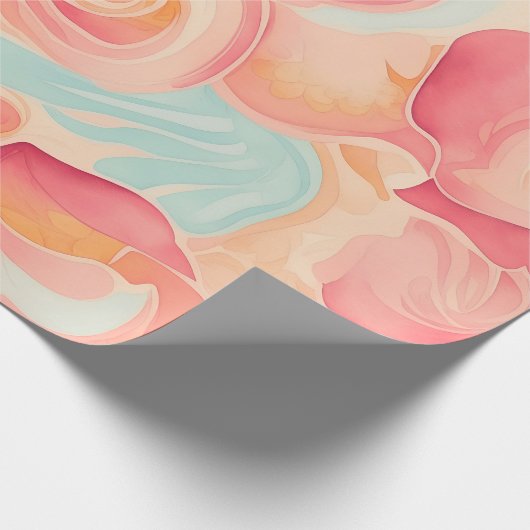 Taffy Waterverf Kleurrijke Gepersonaliseerde Patro Cadeaupapier (Hoek)