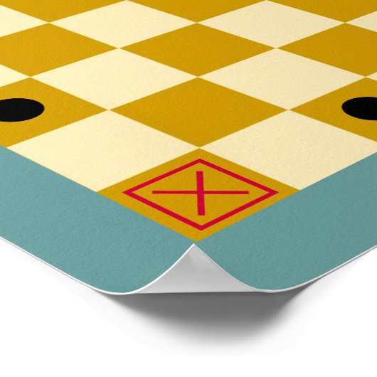 Tafl / Alea Evangelii (19x19) Spelbord (Vers 3) Poster (Hoek)