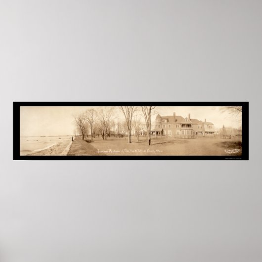 Taft House Beverly, MA Foto 1909 Poster