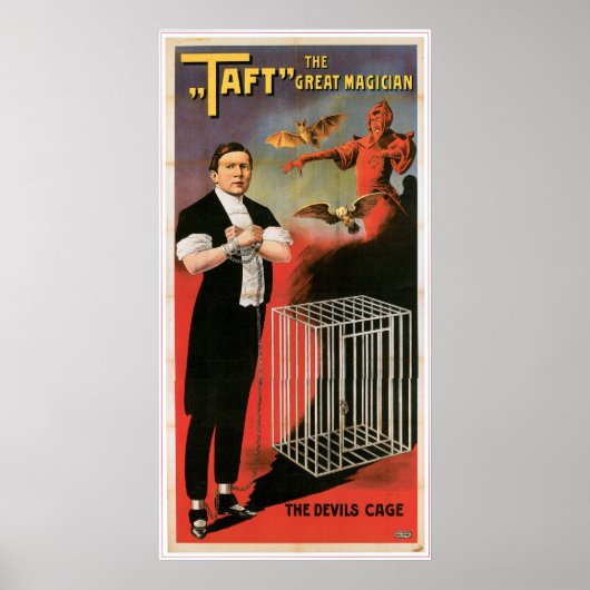 Taft ~ Magicies Devils Cage  Magic Act Poster (Voorkant)