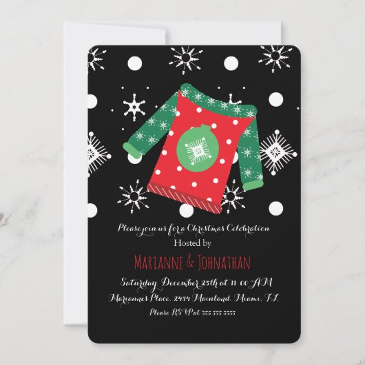 Taft Sweater Kerst Bedrijfs Evenement Kaart (Voorkant)