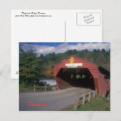 Taftsville Bridge Vermont Briefkaart (Voorkant / Achterkant)