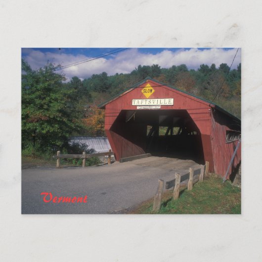 Taftsville Bridge Vermont Briefkaart (Voorkant)