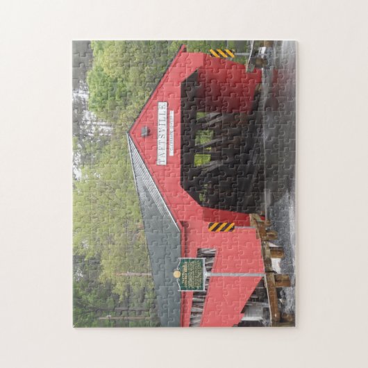 Taftsville Covered Bridge, Vermont Legpuzzel (Verticaal)