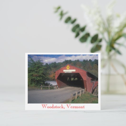 Taftsville Covered Bridge, Woodstock, Vermont Briefkaart (Staand voorkant)