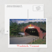 Taftsville Covered Bridge, Woodstock, Vermont Briefkaart (Voorkant / Achterkant)