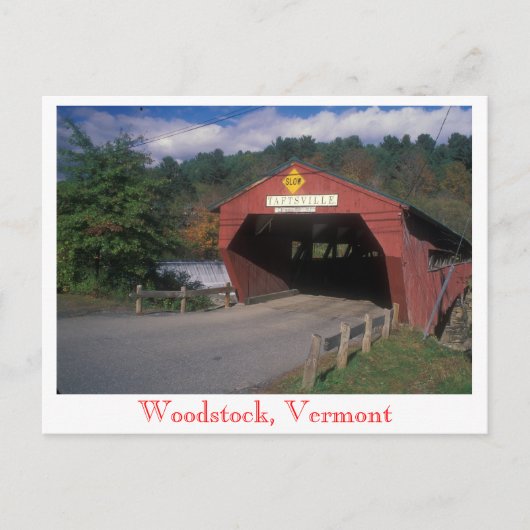 Taftsville Covered Bridge, Woodstock, Vermont Briefkaart (Voorkant)