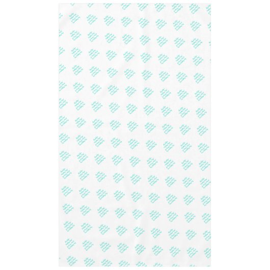 Tafturquoise Typografie van Weddenschappen Tafelkleed (Voorkant)