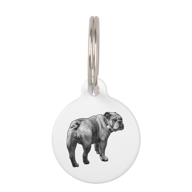 Tag Bulldog, Alert Stap Huisdierpenning (Voorkant)