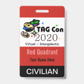 TAG Con 2020 - Rode Kwadrant - Burger Badge (Achterkant)