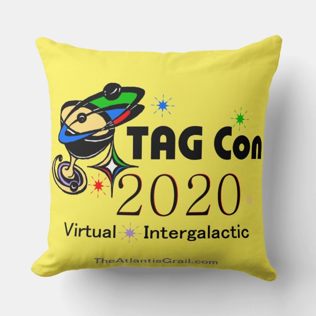 TAG Con 2020 - virtueel - Gele Kwadrant Kussen (Voorkant)