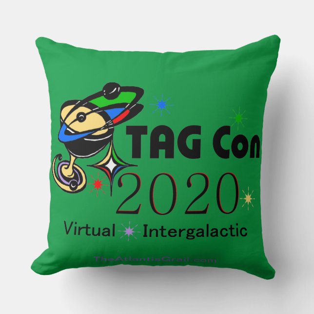 TAG Con 2020 - virtueel - Groene Kwadrant Kussen (Voorkant)