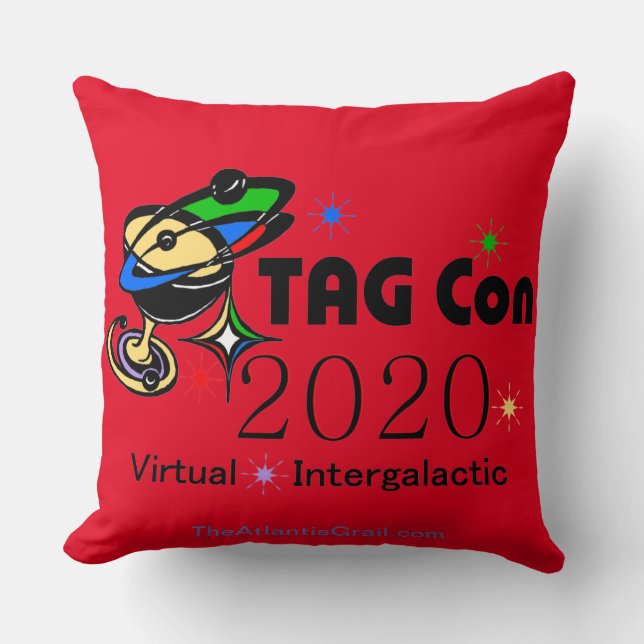 TAG Con 2020 - virtueel - Rode Kwadrant Kussen (Voorkant)