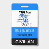 TAG Con 2021 - Blauwe Kwadrant - Burger Badge (Achterkant)