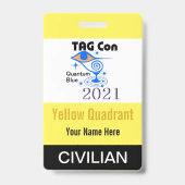 TAG Con 2021 - Gele Kwadrant - Burger Badge (Achterkant)