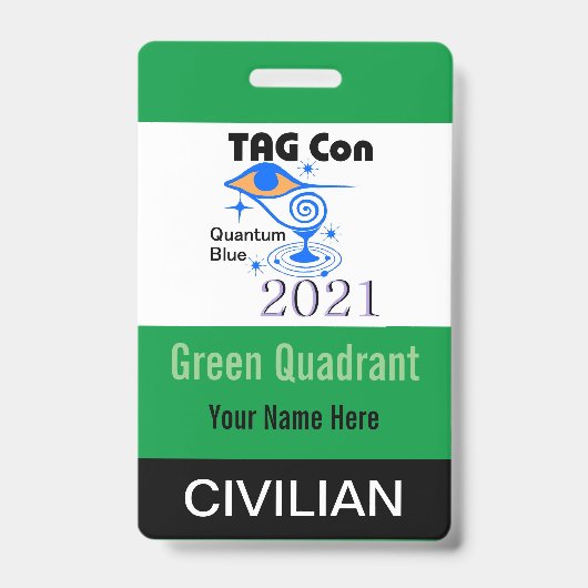 TAG Con 2021 - Groene Kwadrant - Burger Badge (Voorzijde)