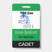 TAG Con 2021 - Groene Kwadrant - Cadet Badge (Achterkant)