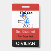 TAG Con 2021 - Rode Kwadrant - Burger Badge (Achterkant)