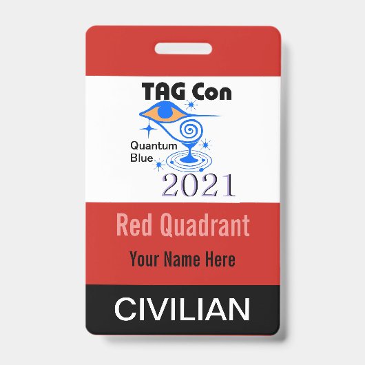 TAG Con 2021 - Rode Kwadrant - Burger Badge (Voorzijde)