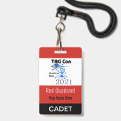 TAG Con 2021 - Rode Kwadrant - Cadet Badge (Voorzijde met lanyard)