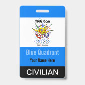 TAG Con 2022 - Blauwe Kwadrant - Burger Badge (Achterkant)