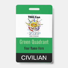 TAG Con 2022 - Groene Kwadrant - Burger Badge
