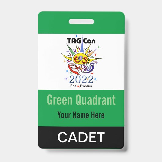 TAG Con 2022 - Groene Kwadrant - Cadet Badge (Voorzijde)