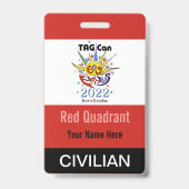 TAG Con 2022 - Rode Kwadrant - Burger Badge (Achterkant)
