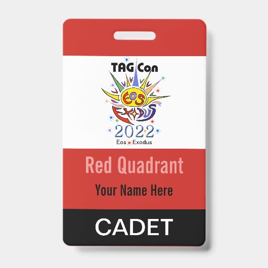 TAG Con 2022 - Rode Kwadrant - Cadet Badge (Voorzijde)