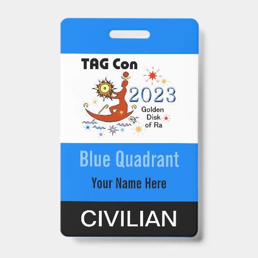 TAG Con 2023 - Blauwe Kwadrant - Burger Badge (Voorzijde)