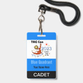 TAG Con 2023 - Blauwe Kwadrant - Cadet Badge (Achterkant met lanyard)