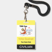 TAG Con 2023 - Gele Kwadrant - Burger Badge (Voorzijde met lanyard)