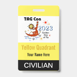 TAG Con 2023 - Gele Kwadrant - Burger Badge