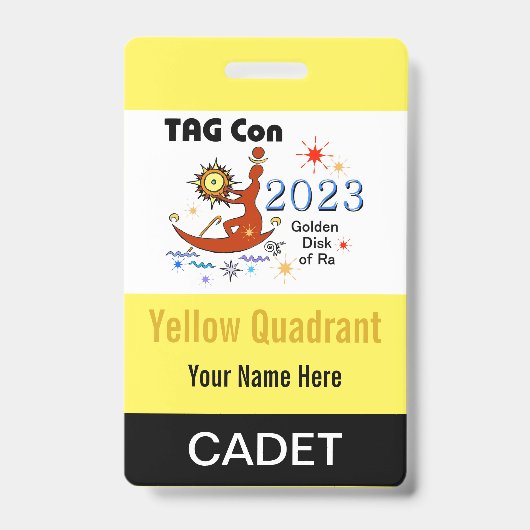 TAG Con 2023 - Gele Kwadrant - Cadet Badge (Voorzijde)