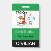 TAG Con 2023 - Groene Kwadrant - Burger Badge (Achterkant)