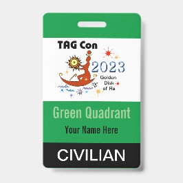 TAG Con 2023 - Groene Kwadrant - Burger Badge