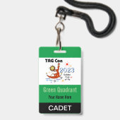 TAG Con 2023 - Groene Kwadrant - Cadet Badge (Voorzijde met lanyard)