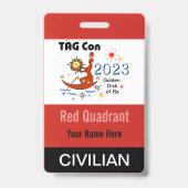 TAG Con 2023 - Rode Kwadrant - Burger Badge (Achterkant)