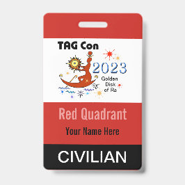 TAG Con 2023 - Rode Kwadrant - Burger Badge