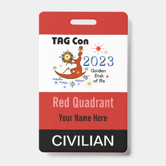 TAG Con 2023 - Rode Kwadrant - Burger Badge (Voorzijde)