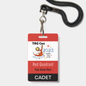 TAG Con 2023 - Rode Kwadrant - Cadet Badge (Achterkant met lanyard)