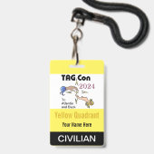 TAG Con 2024 - Gele Kwadrant - Burger Badge (Voorzijde met lanyard)
