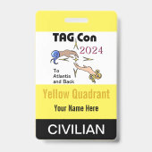 TAG Con 2024 - Gele Kwadrant - Burger Badge (Achterkant)