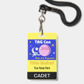 TAG Con 2025 - Gele Kwadrant - Cadet Badge (Achterkant met lanyard)